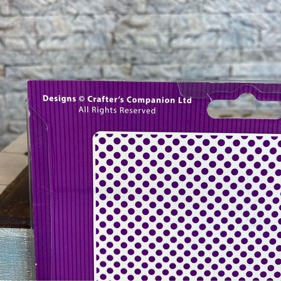 Crafters Companion NWT 6" x 6" Embossing Folder Petite Dot Design 1 Piece - Picture 4 of 5